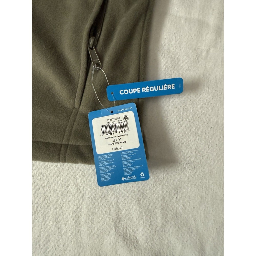 NEW Columbia Mount Grant Fleece Full Zip Jacket Men's Size Small Multicolor - Picture 3 of 10